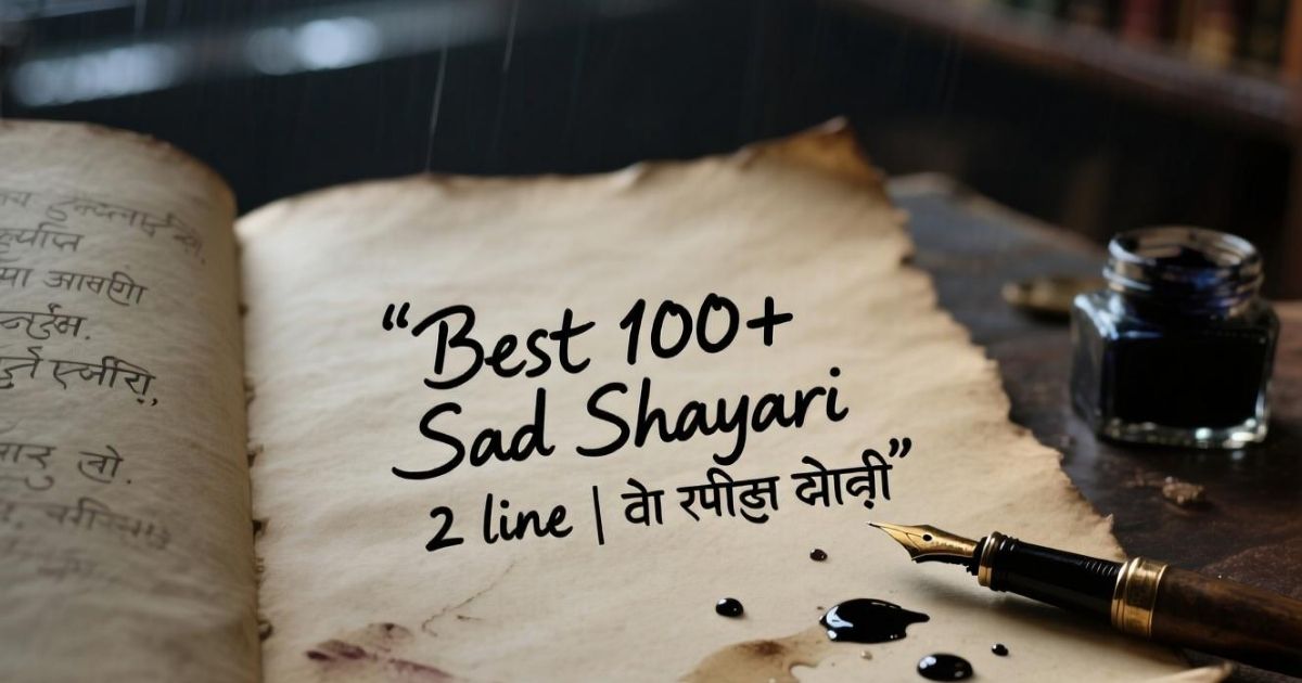 "Best 2 Line Sad Shayari in Hindi | Emotional Heart Touching Shayari 💔"