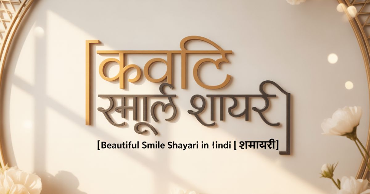 Beautiful Smile Shayari in Hindi | क्यूट स्माइल शायरी